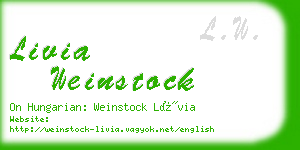 livia weinstock business card